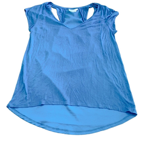 Anthropologie Deletta Teal Cap Sleeve Tee Medium